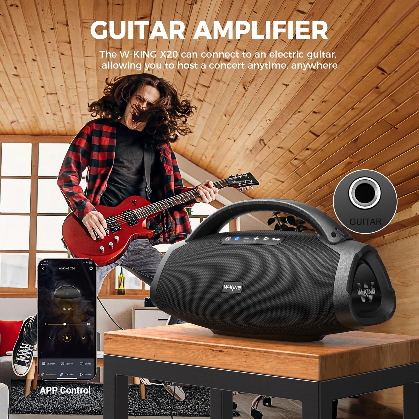 W-King X20 Portable Bluetooth Speaker With Waterproof Design