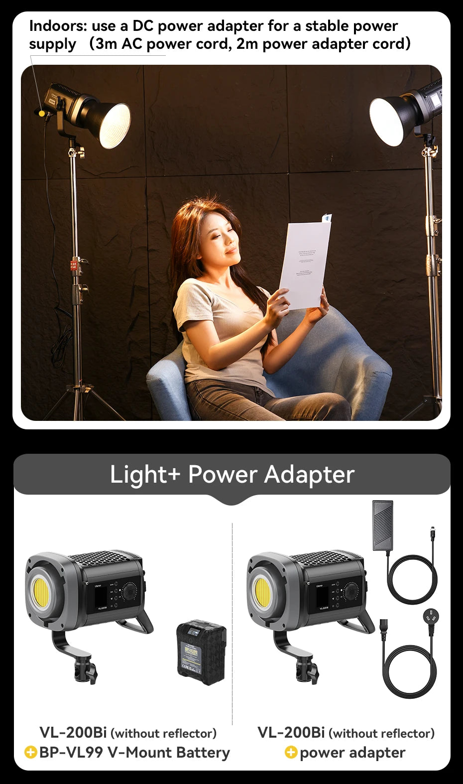 Ulanzi VL120BI Wireless Pro COB Video Light For Studios