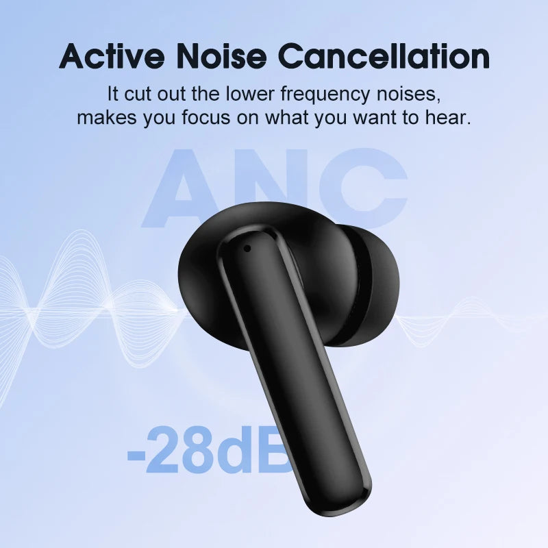 QCY T13 ANC Wireless Earphones Bluetooth Active Noise Cancelling Headphones