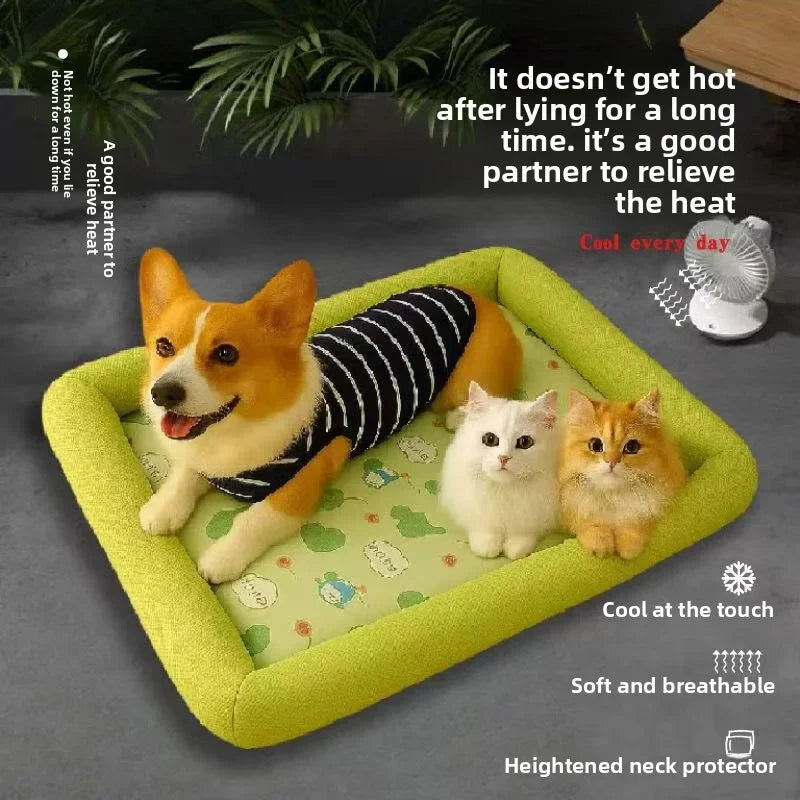 Summer Cooling Puppy Bed Dog Supplies Mat Accessory for Small Breeds Dogs Medium Pet Large Beds Sofa Blanket Baskets Fluffy Cats