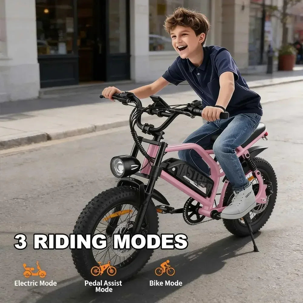 Electric Bike, 16'' at Tire E-Bike or Teens/Adults, 500W Small E-Bike with 36V/12.8Ah Removable Battery, Up to 22MPH, 45 Mile Ra