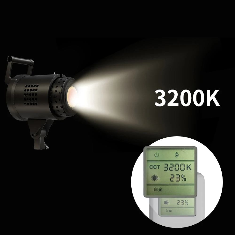 Bowens Lighting Video Studio 135W 110-220V Photography Dimmable LED Lamp Flash Studio 3000-6000K 3 Color Remote Control Display