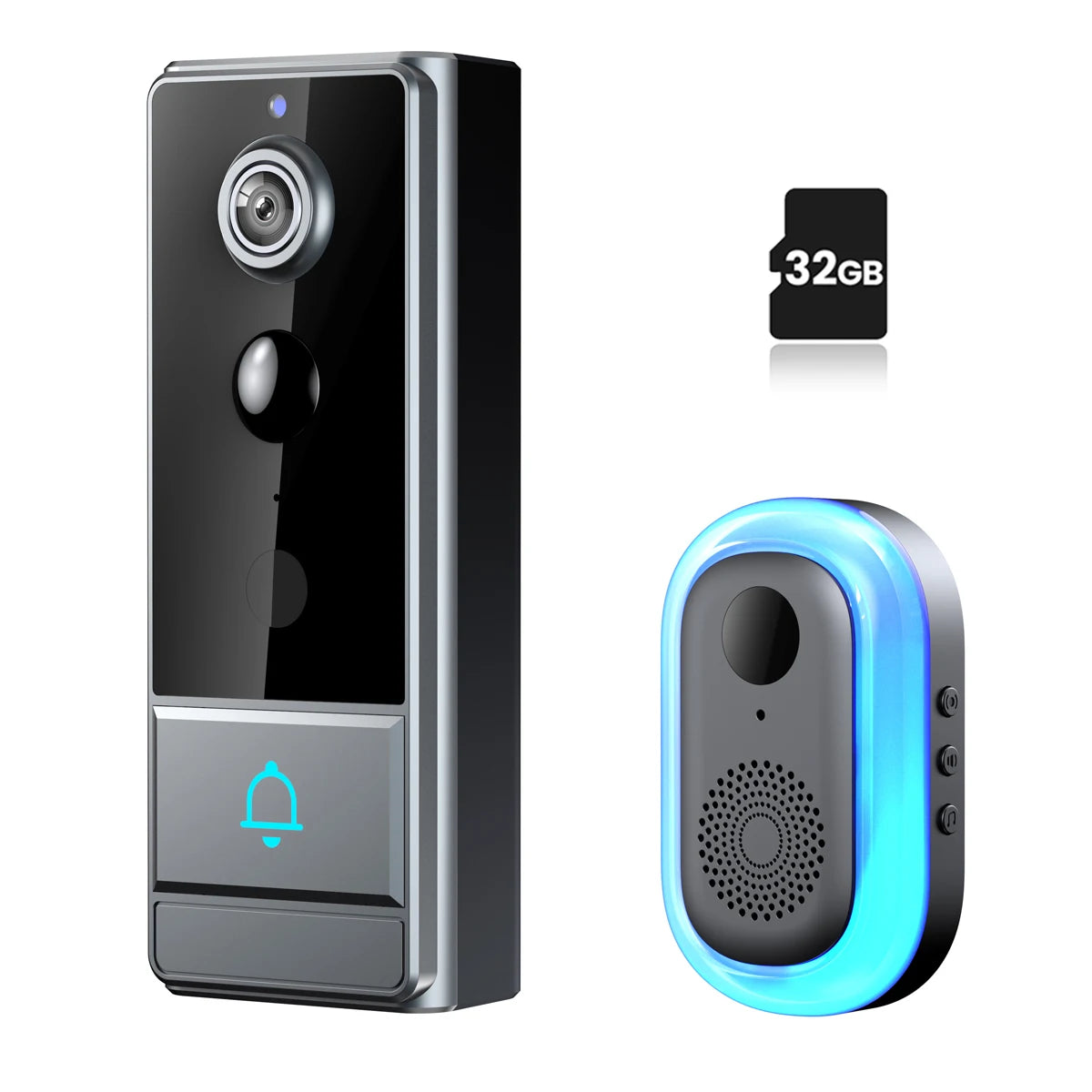 Wireless Smart Video Doorbell, Doorbell Camera, Home Security WiFi Doorbell Camera, PIR Motion Doorbell, Intelligent Package Detection,Elderly And Pets Safety Surveillance Camera Suitable Apartment/ Indoor/ Outdoor Security
