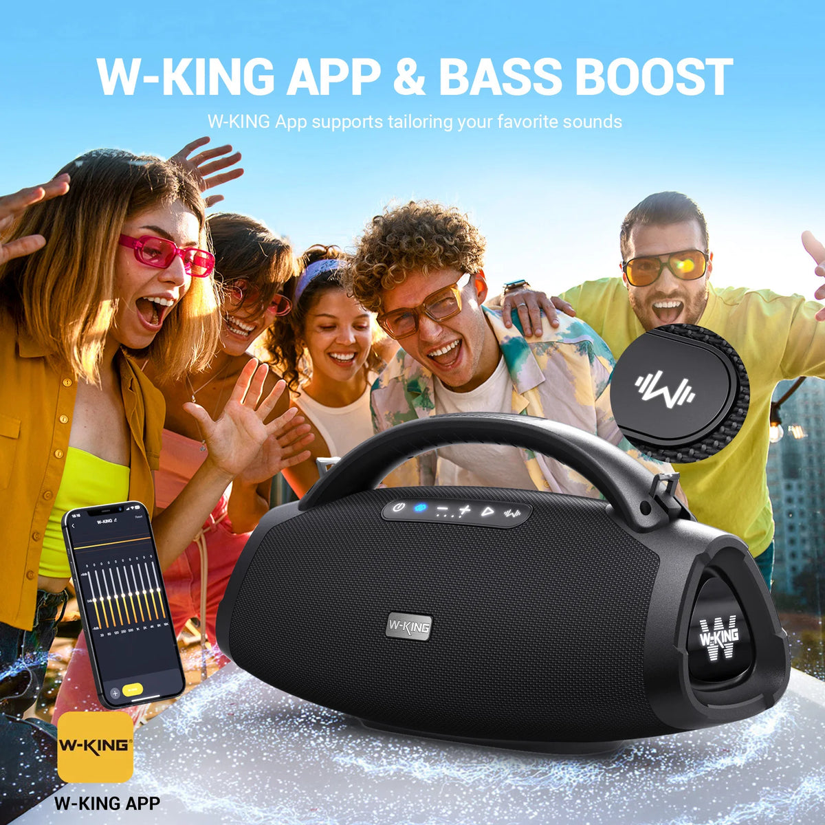 W-King X20 Portable Bluetooth Speaker With Waterproof Design