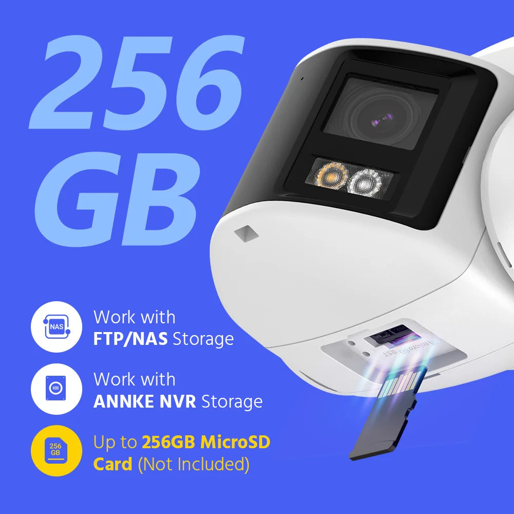 ANNKE Smart Home 180° 8MP/6MP DUO POE Dual Lens Wide View Outdoor Video POE Camera,4K AI Human Detect,8MP Security CCTV Camera