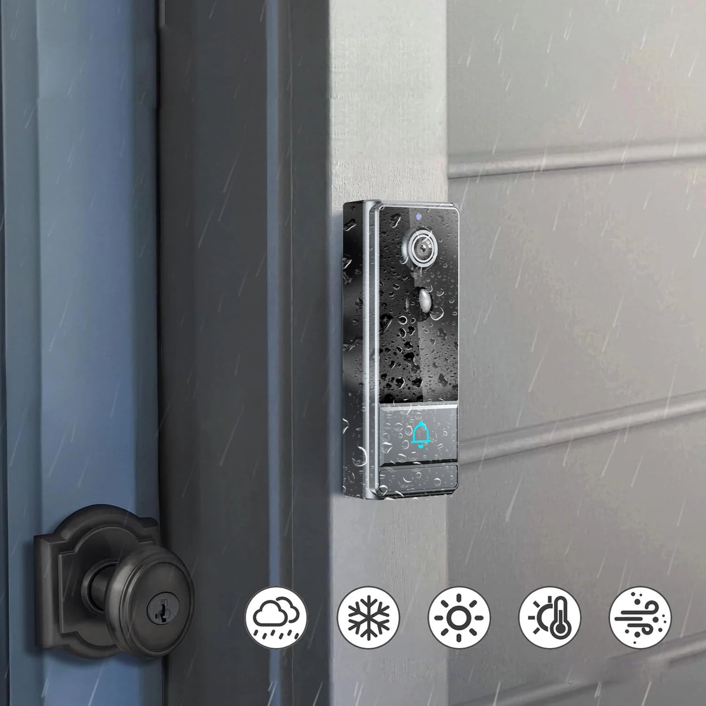 Wireless Smart Video Doorbell, Doorbell Camera, Home Security WiFi Doorbell Camera, PIR Motion Doorbell, Intelligent Package Detection,Elderly And Pets Safety Surveillance Camera Suitable Apartment/ Indoor/ Outdoor Security