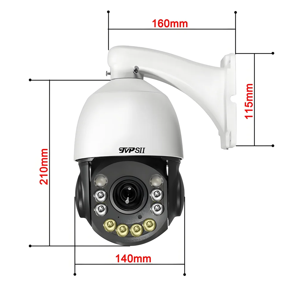 Onvif Metal Laser Infrared Full Color Auto Tracking Cruise 8MP 4K 54X Optics Zoom 360° POE PTZ Speed Dome Surveillance IP Camera