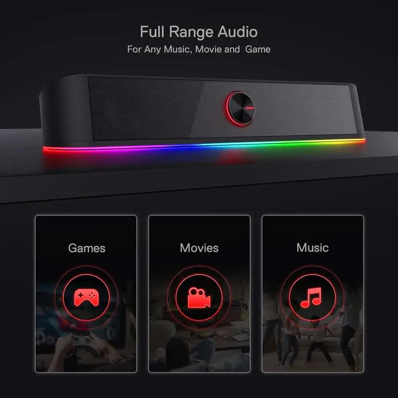 Redragon GS560 Adiemus USB Desktop Soundbar 2.0 Speaker