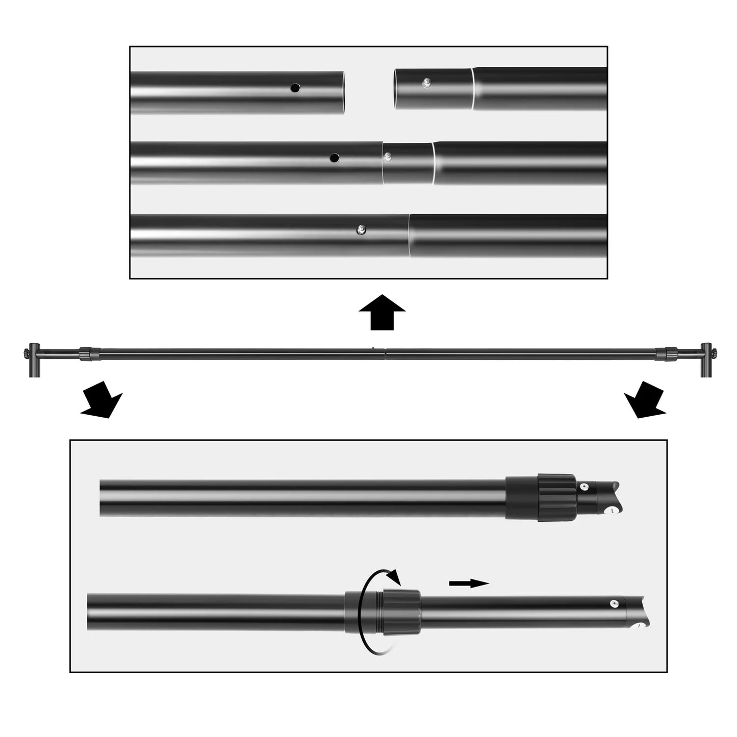 SucceBuy Adjustable Telescopic Backdrop Stand For Photography