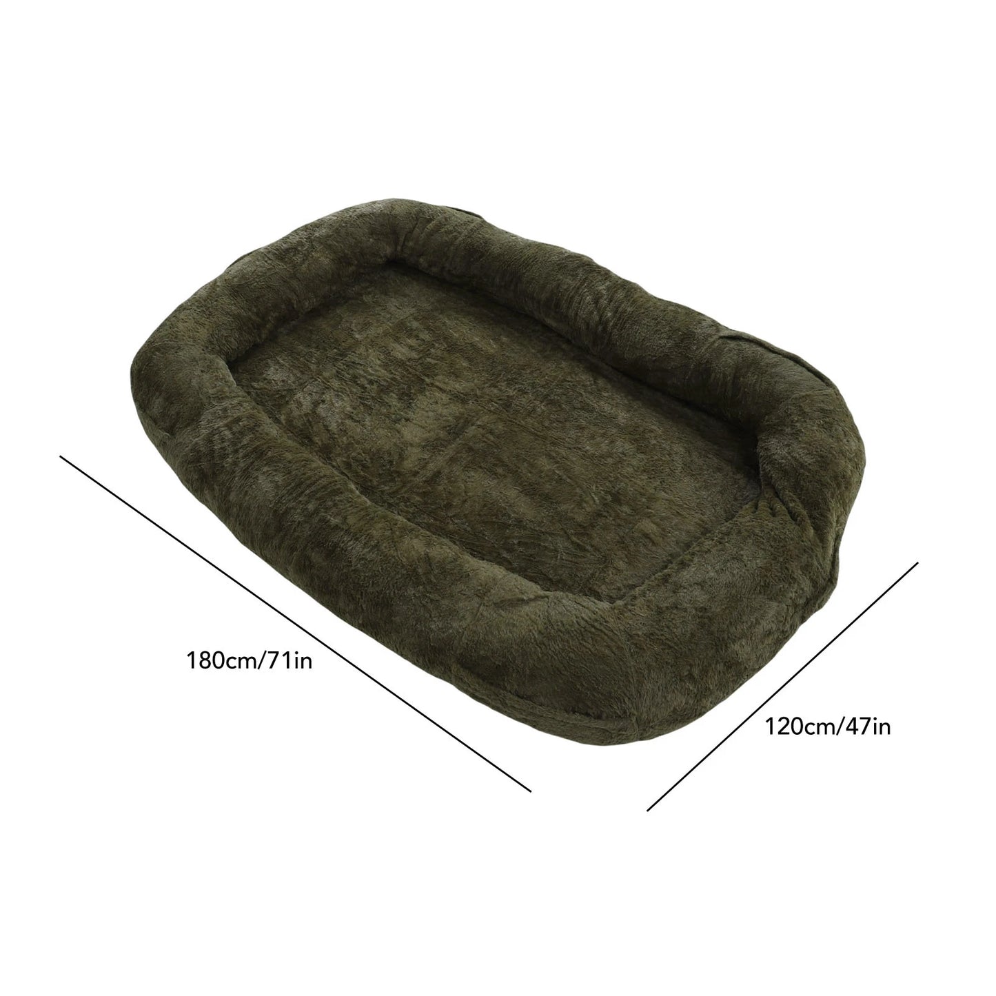 Human Dog Bed 71x47x12in Washable Extra Large Comfortable Pet Bed with Soft Blanket for Sleeping Human Size Dog Bed