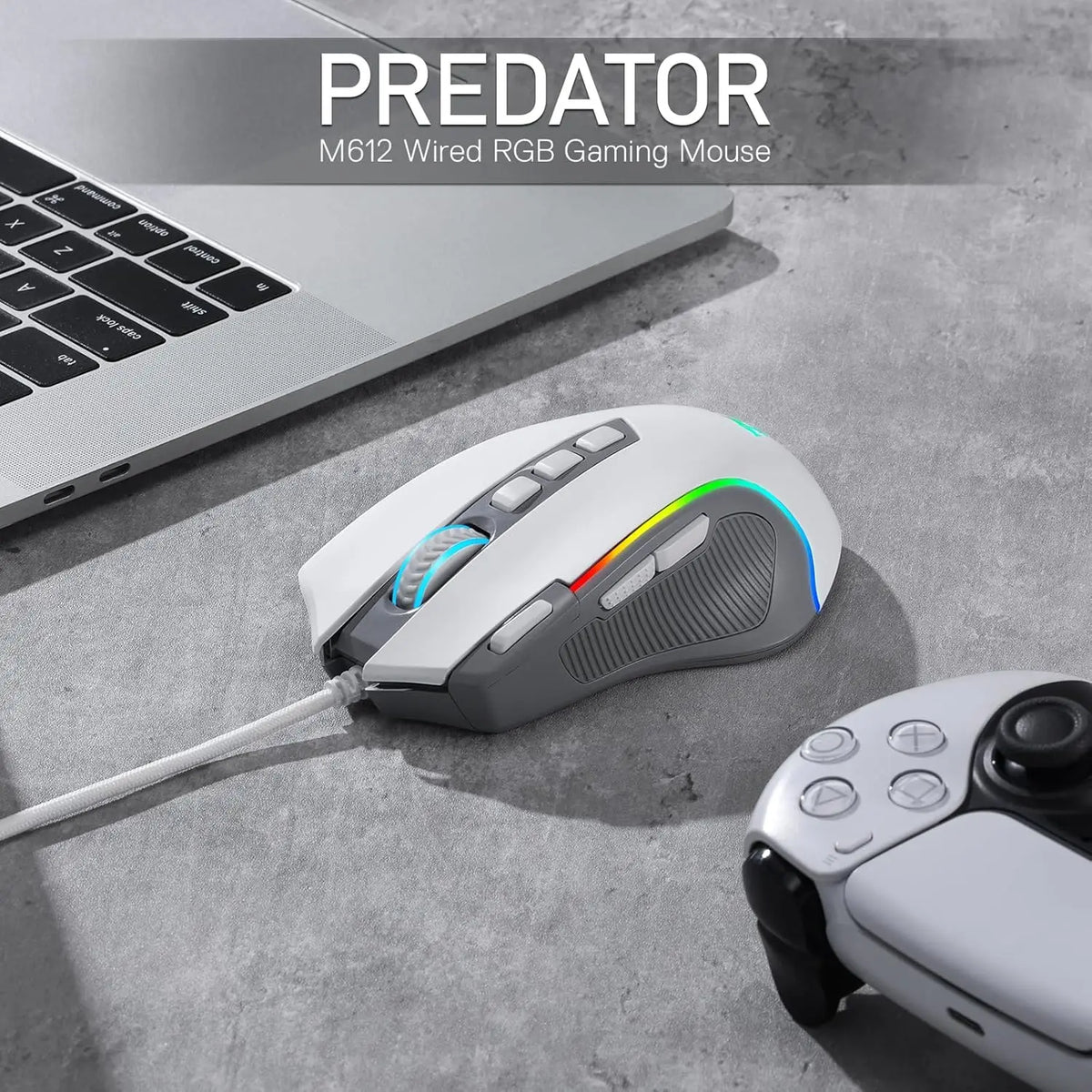 Redragon M612 RGB Wired Gaming Mouse With 9 Programmable Buttons