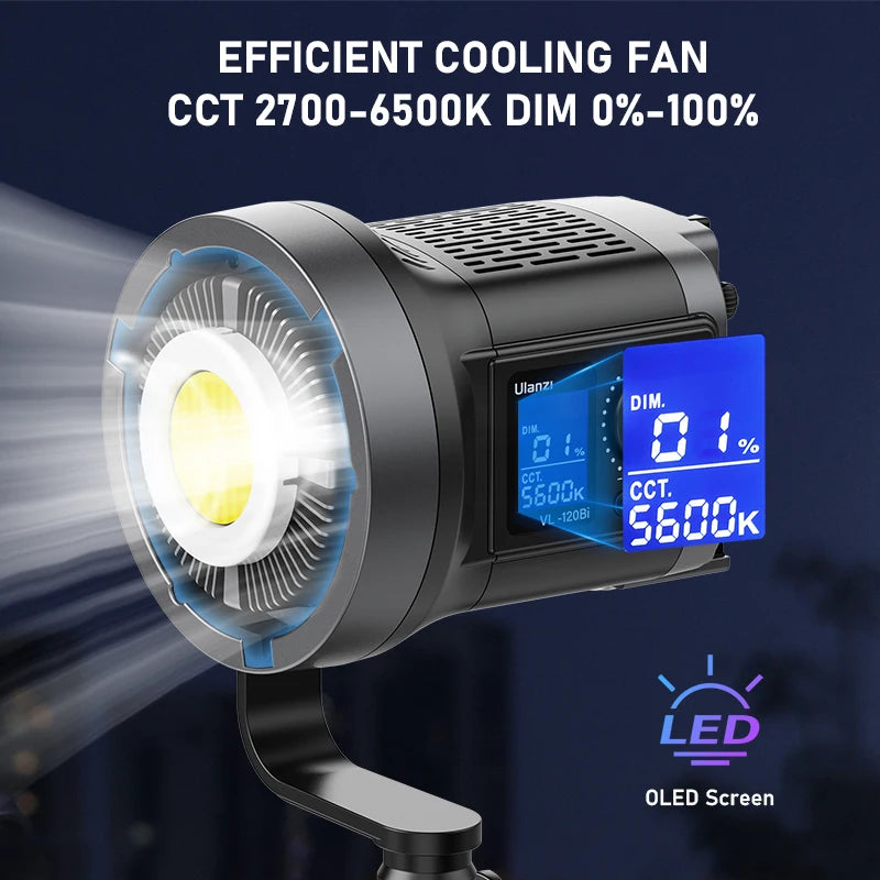Ulanzi VL120BI Wireless Pro COB Video Light For Studios