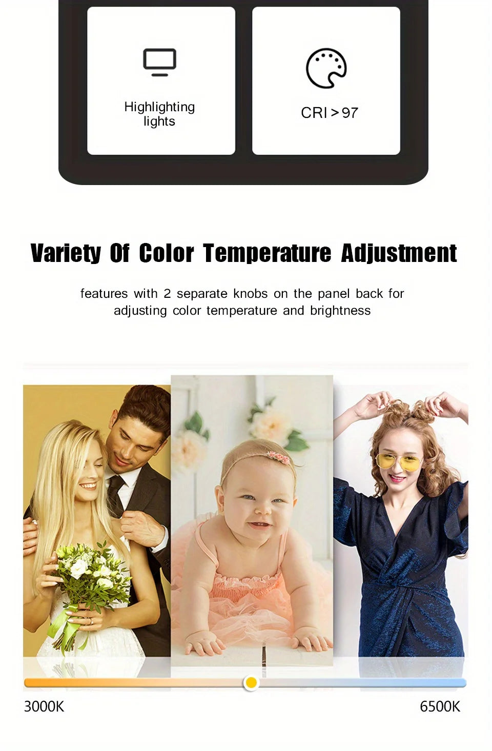 11in LED Video Fill Lamp Light Vloging Photo Studio LED Panel  With  Triopd Stand For Live Stream Makeup Meeting Group
