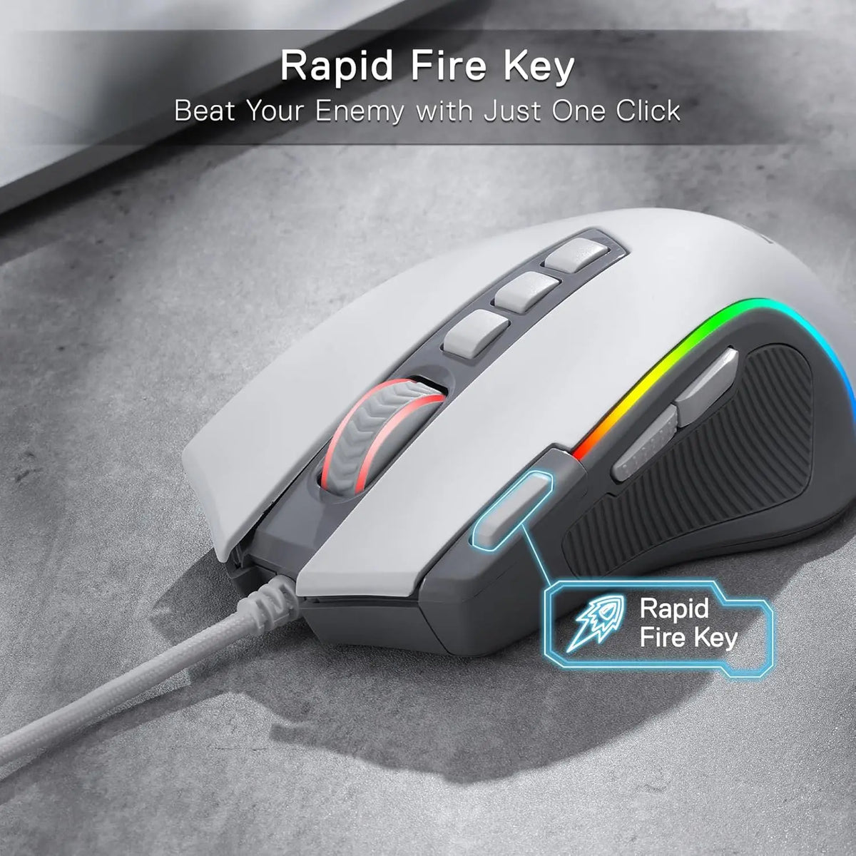 Redragon M612 RGB Wired Gaming Mouse With 9 Programmable Buttons