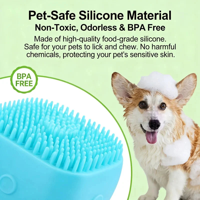 Bathroom Puppy Big Dog Cat Bath Massage Gloves Brush Soft Safety Silicone Pet Accessories for Dogs Cats Tools Mascotas Products