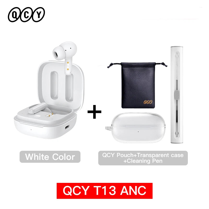 Qcy T13 Wireless Earbuds Active Noise Canceling Enc Mics