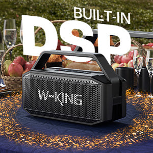 W-KING D9-1 100W Peak 60W RMS Deep Bass Bluetooth Speaker, IPX6 Portable Waterproof Loud Bluetooth Speakers Wireless with Subwoofer
