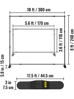 SucceBuy Adjustable Telescopic Backdrop Stand For Photography