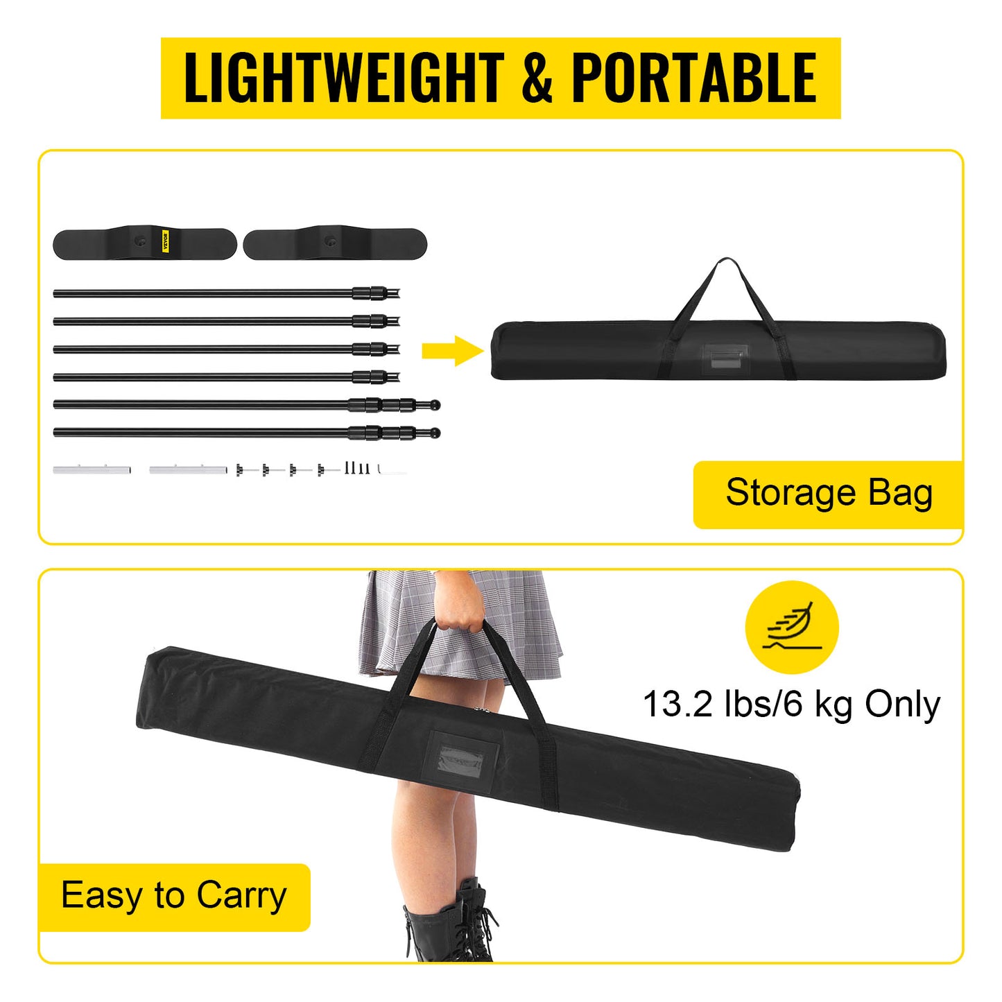 SucceBuy Adjustable Telescopic Backdrop Stand For Photography