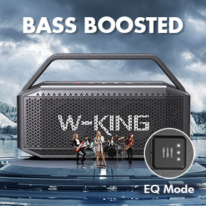 W-KING D9-1 100W Peak 60W RMS Deep Bass Bluetooth Speaker, IPX6 Portable Waterproof Loud Bluetooth Speakers Wireless with Subwoofer