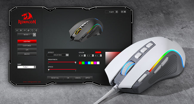 Redragon M612 RGB Wired Gaming Mouse With 9 Programmable Buttons