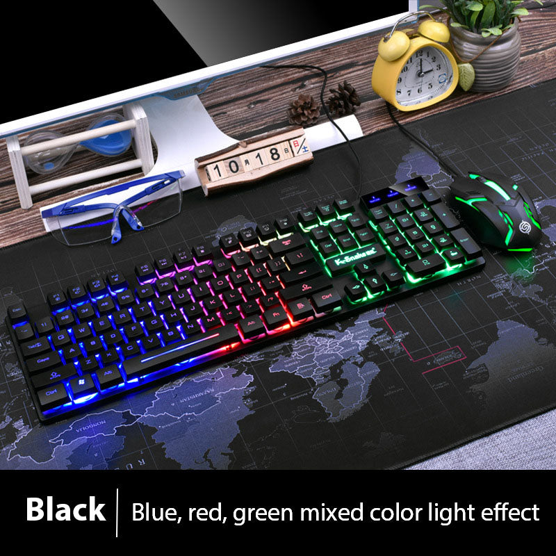 KM320 Waterproof Backlit Gaming Keyboard And Mouse Set