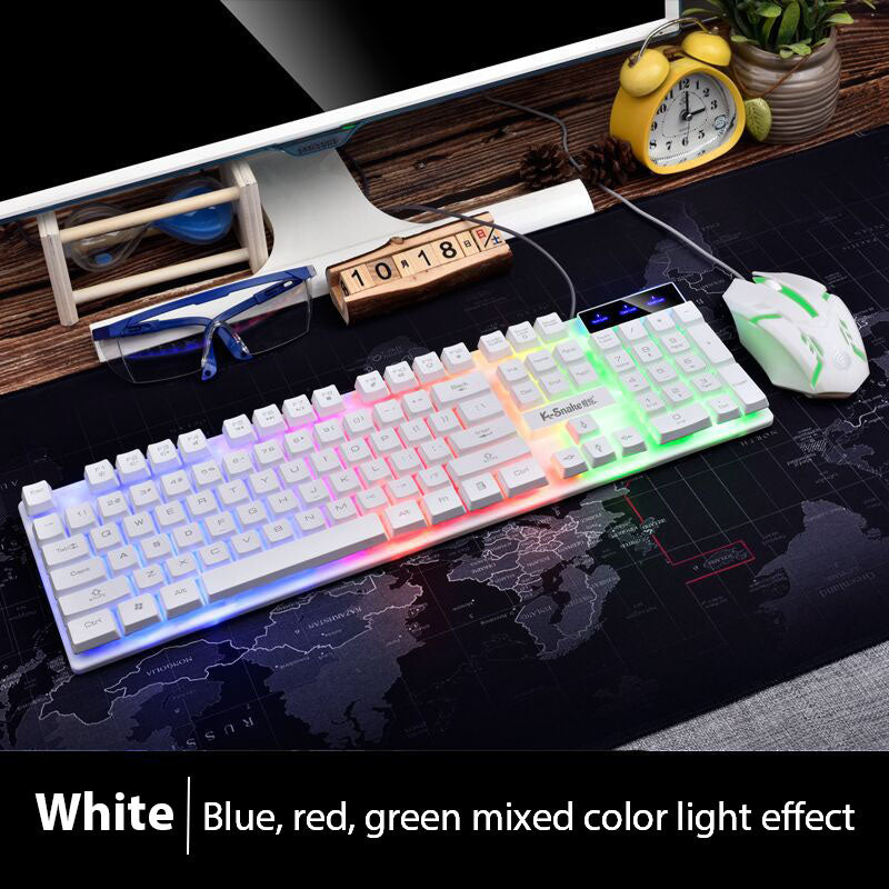 KM320 Waterproof Backlit Gaming Keyboard And Mouse Set